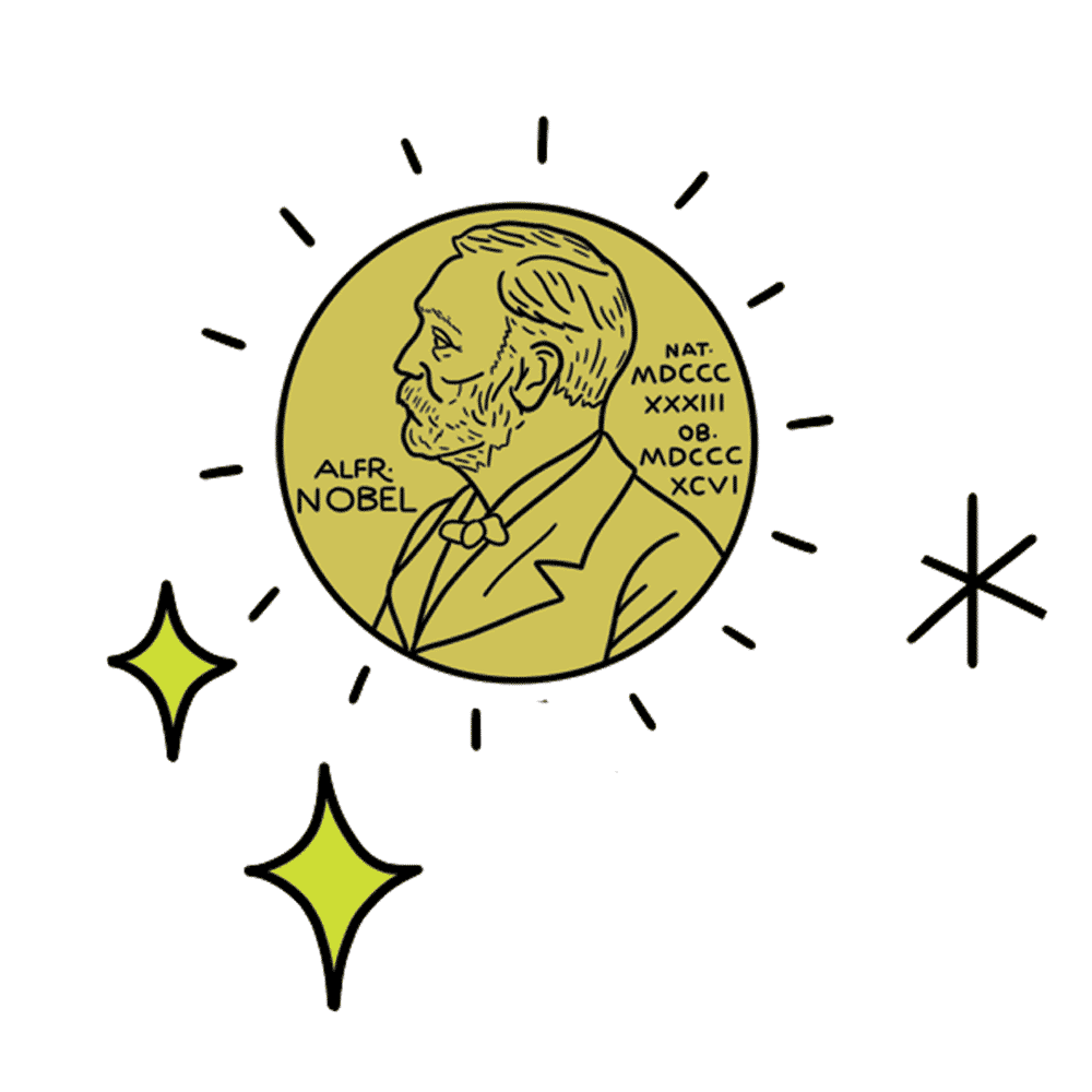 Illustration of a Nobel prize