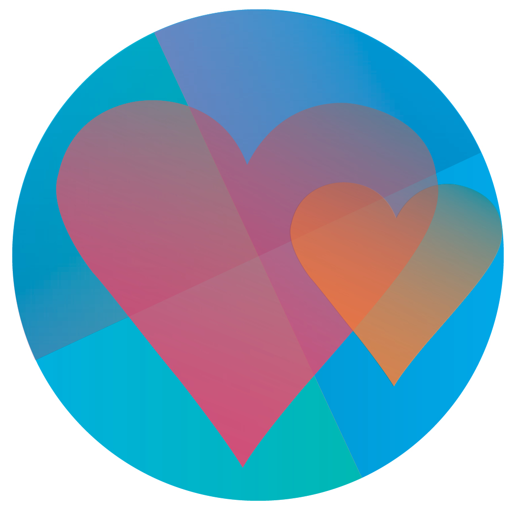 Illustration of two hearts