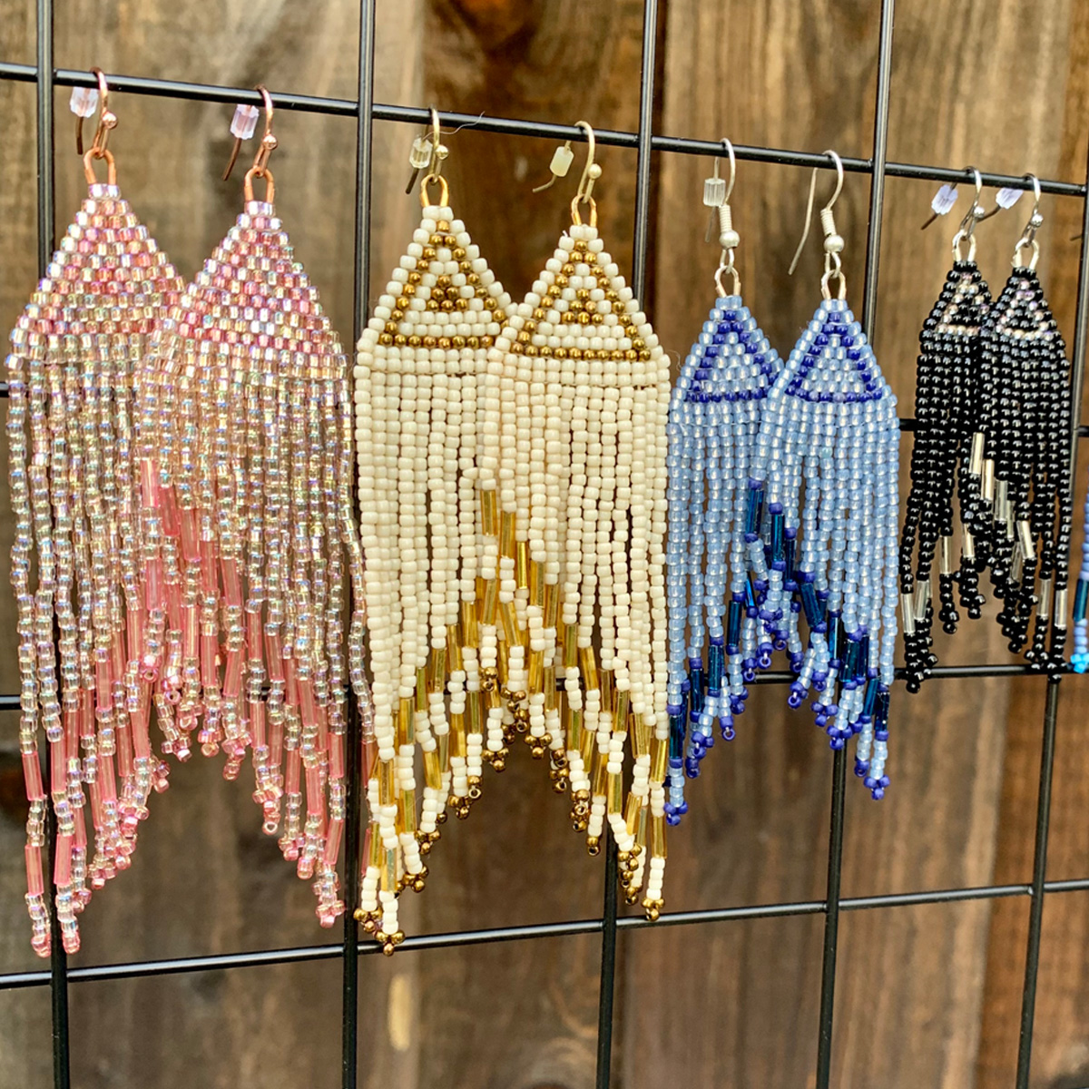 Asymmetric Tapered Fringe Earrings