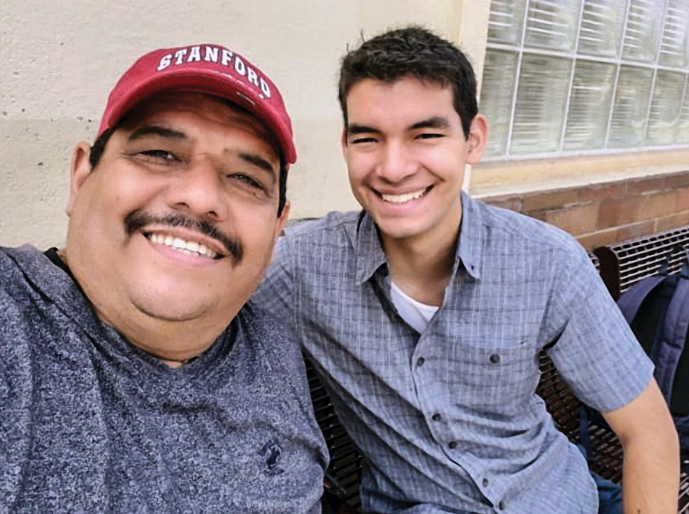 Allan Lopez with his father, Leo