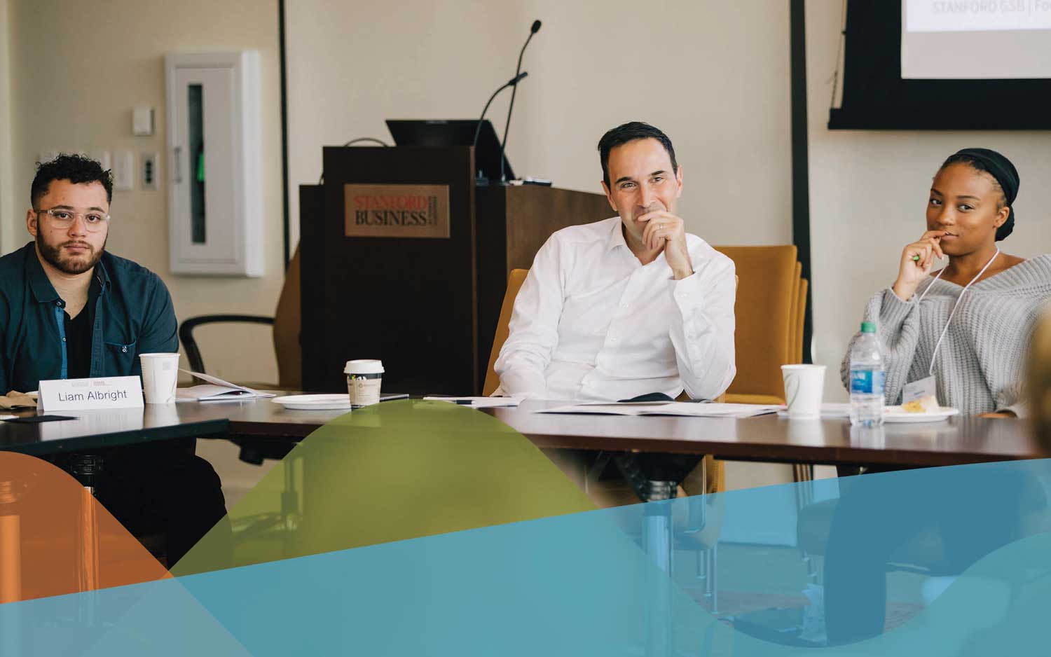 Levin talks with undergraduates about business research at the doctoral level.