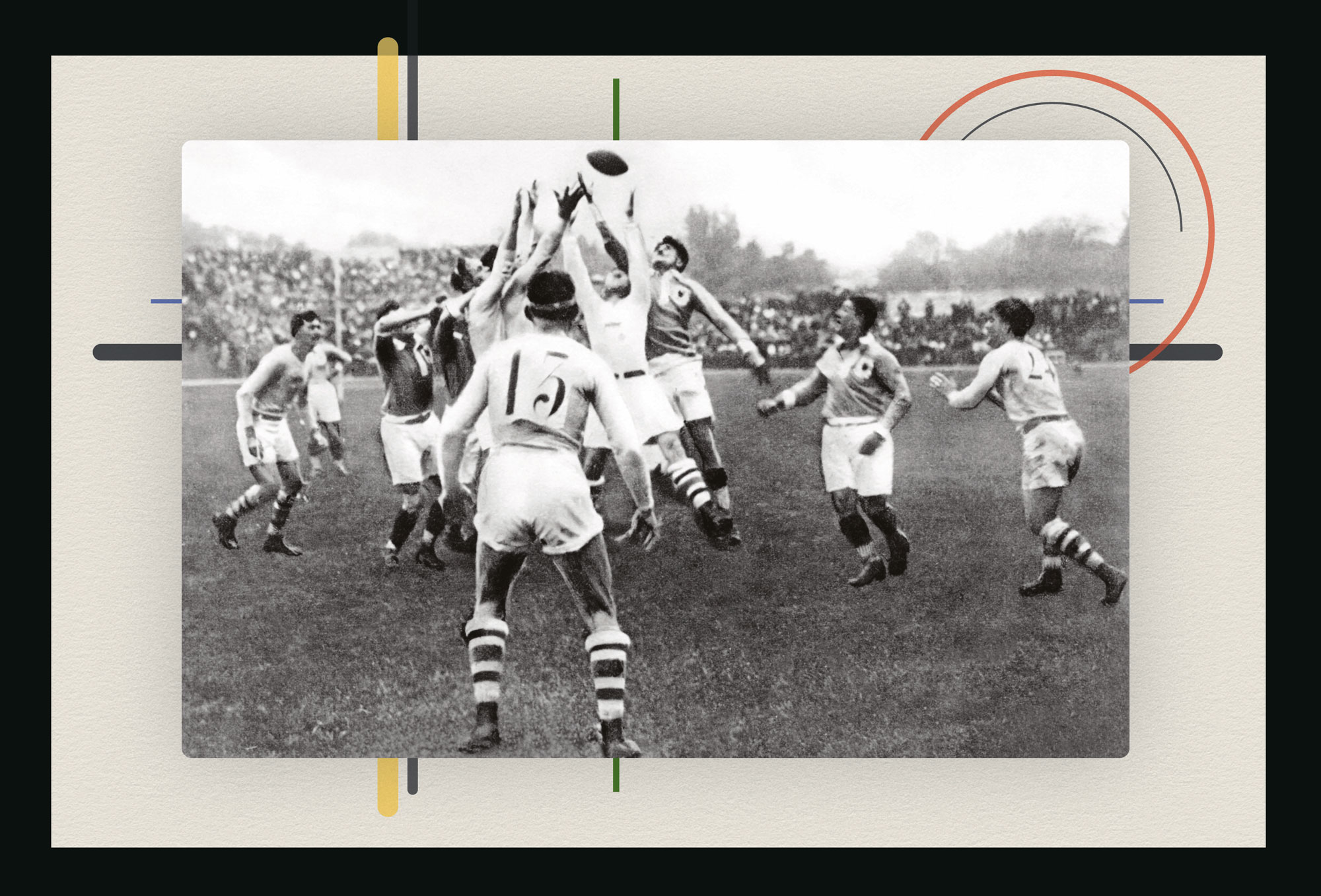 The 1924 rugby final, U.S. vs. France.
