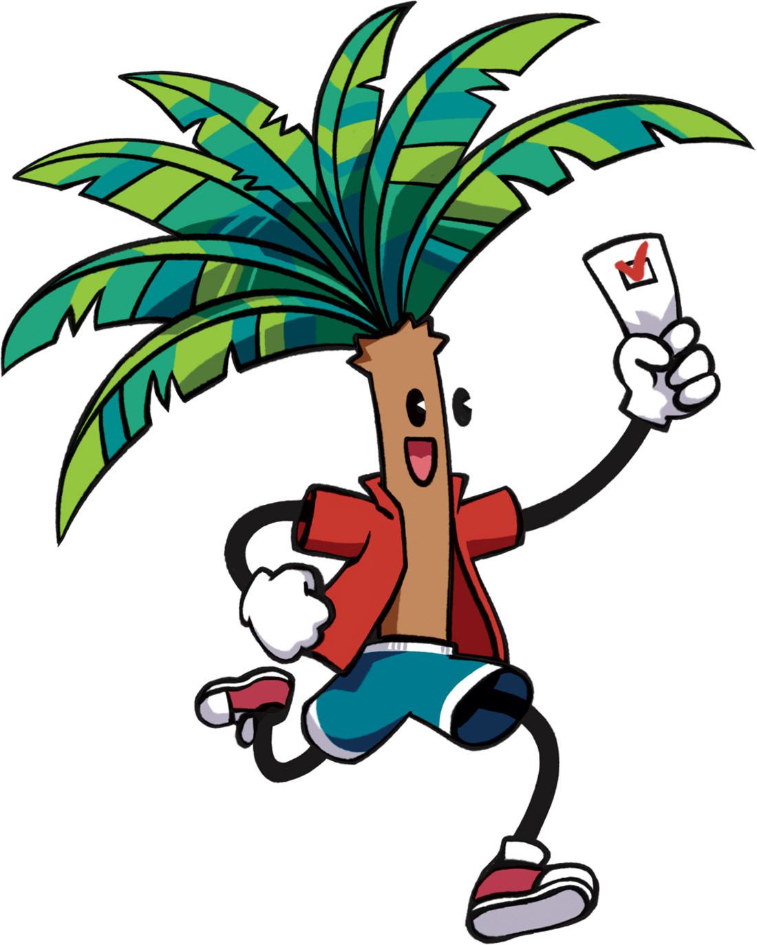 Illustration of a tree running