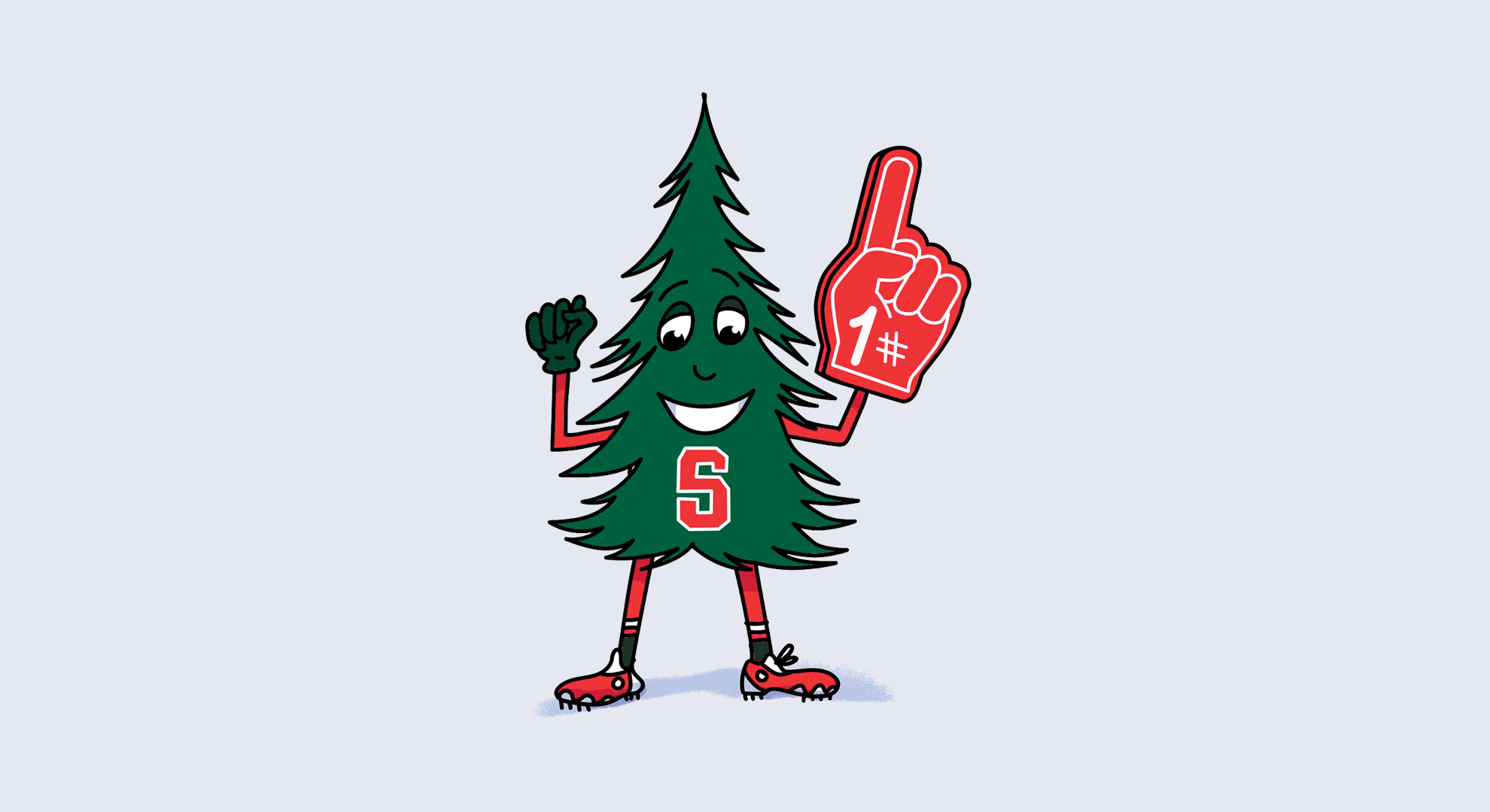 Cardinal tree mascot illustration