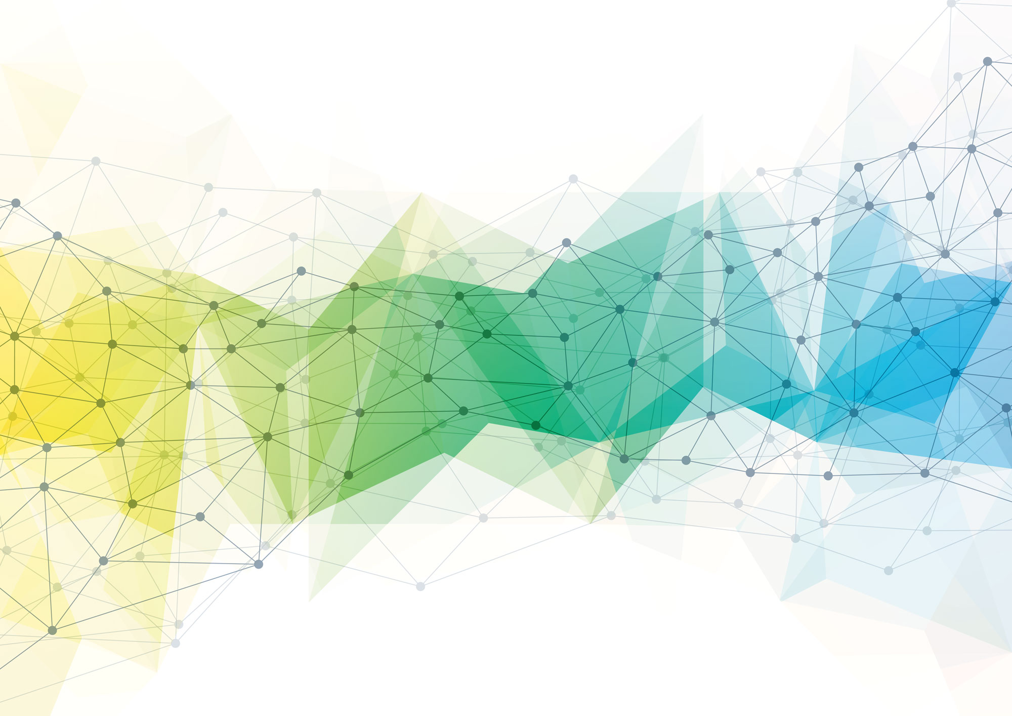 abstract illustration of triangles and dots.