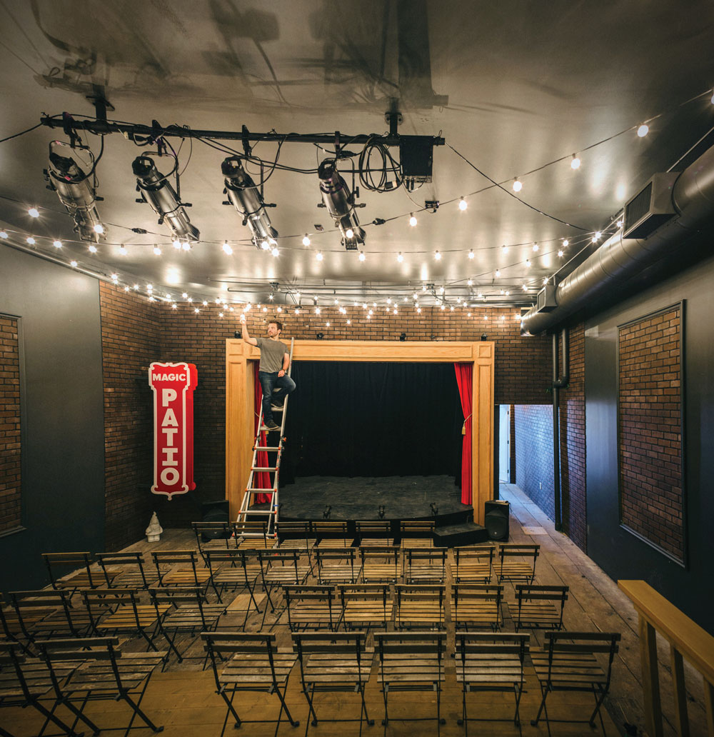 LEVELING UP: The new—and legal—location.