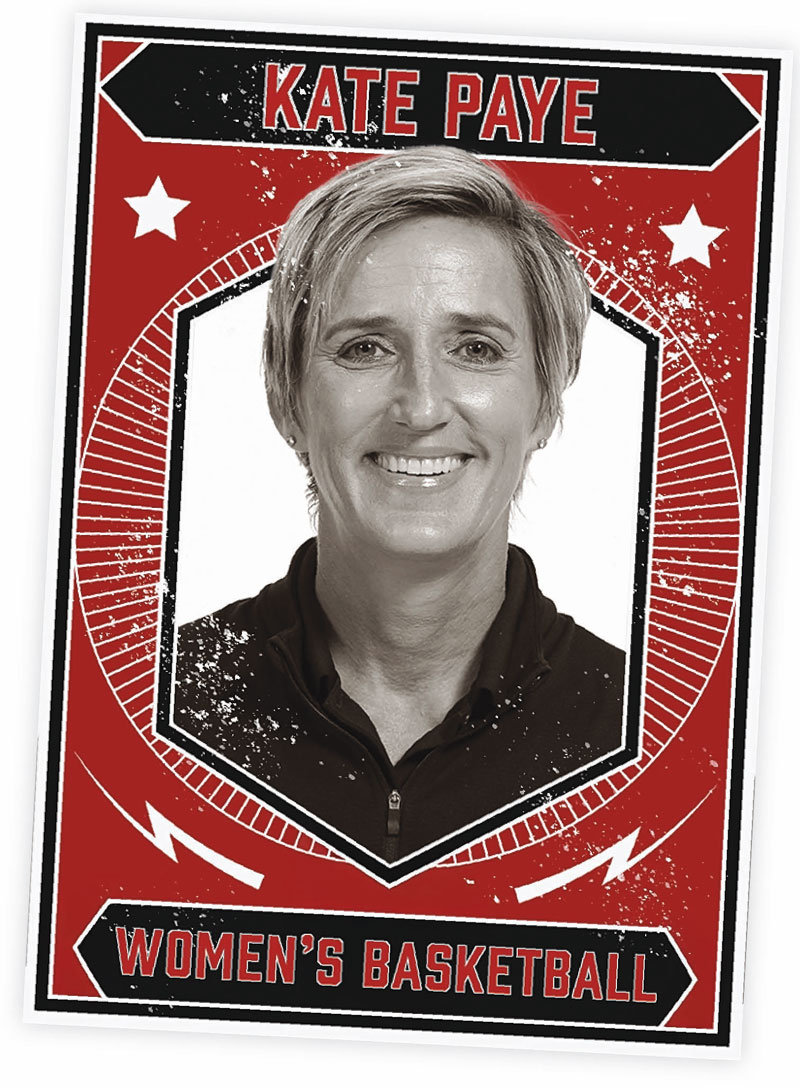 Kate Paye on a mock baseball card