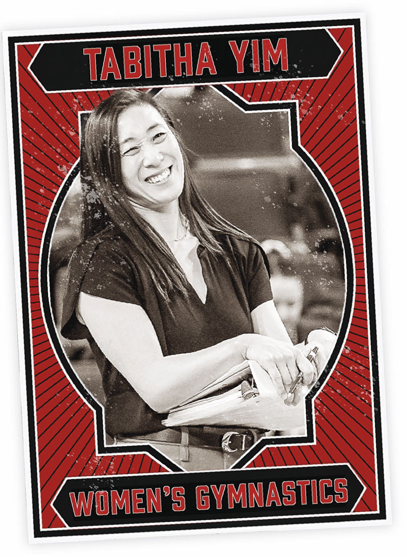 Tabith Yim on a mock baseball card.