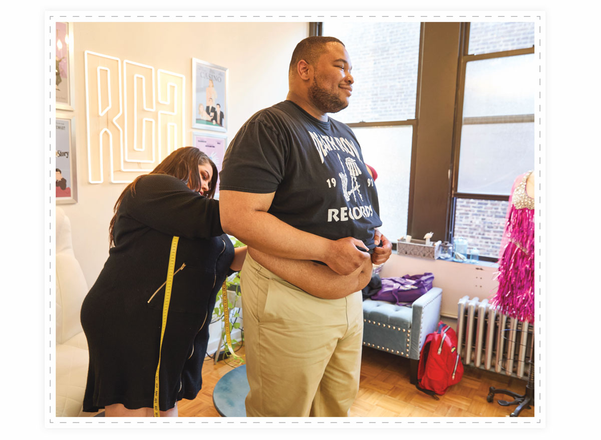 Cafaro fitting a male model.