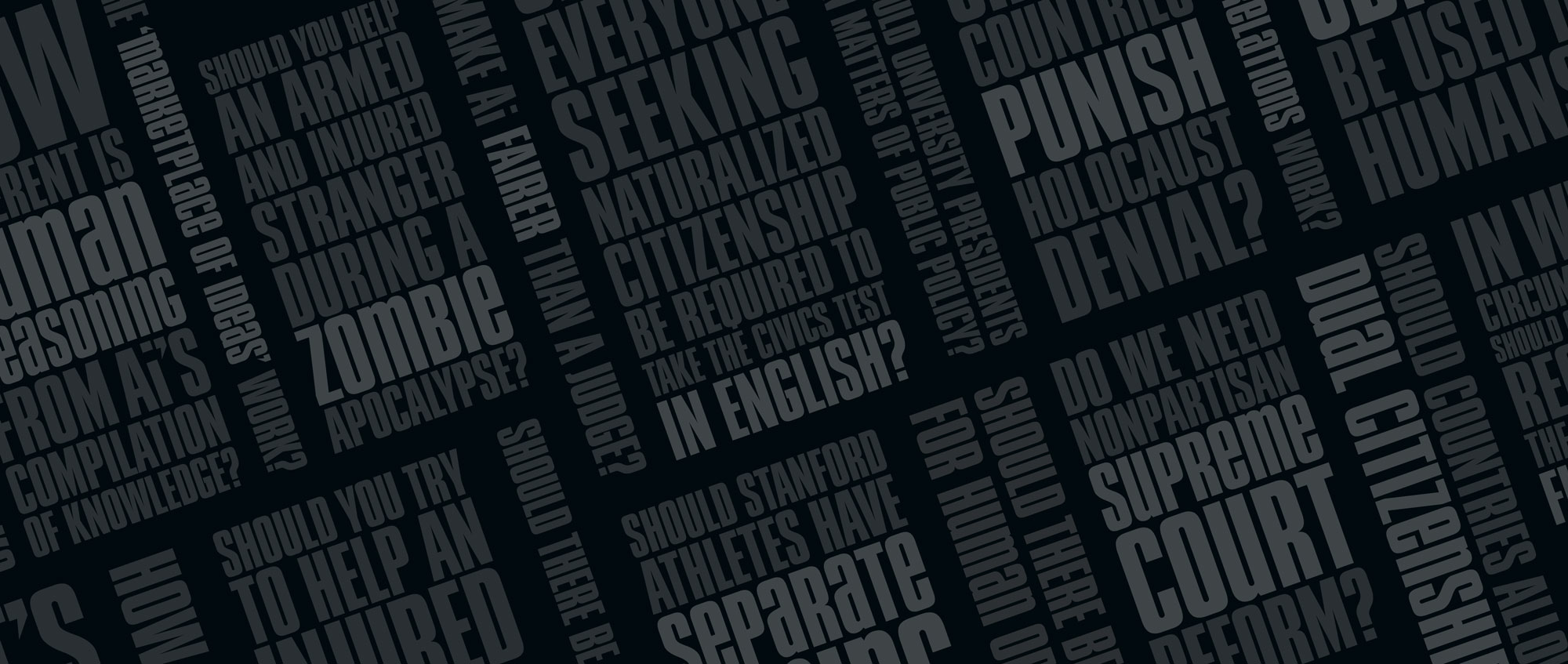 A variety of discussion questions.