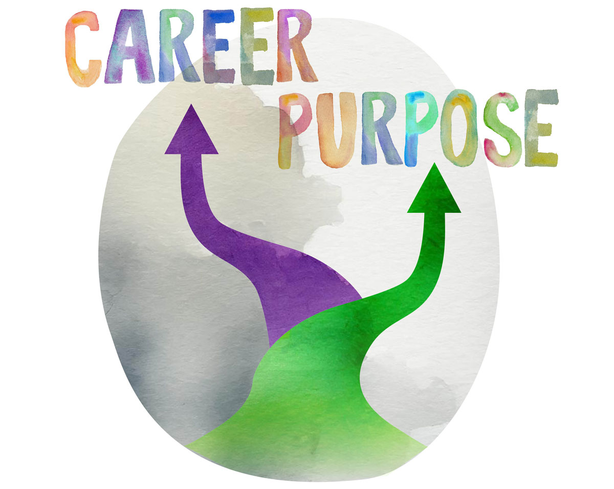 illusraton of 2 paths: one to Career and the other to Purpose