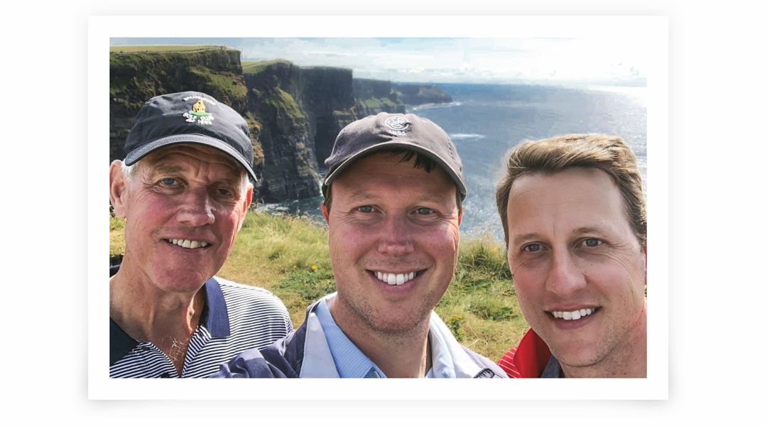 Dave and Will with their father Michael