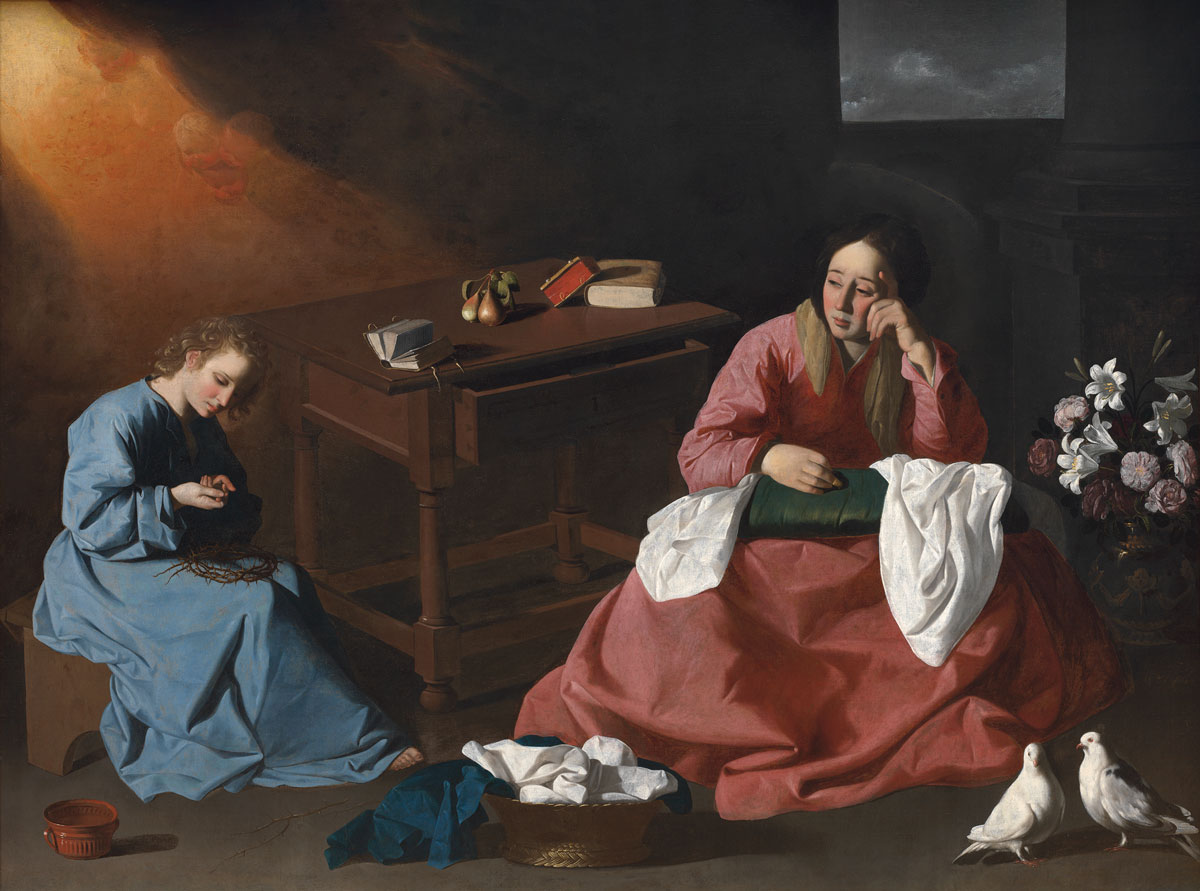 The painting, Christ and the Virgin in the House at Nazareth, by Francisco de Zurbarán