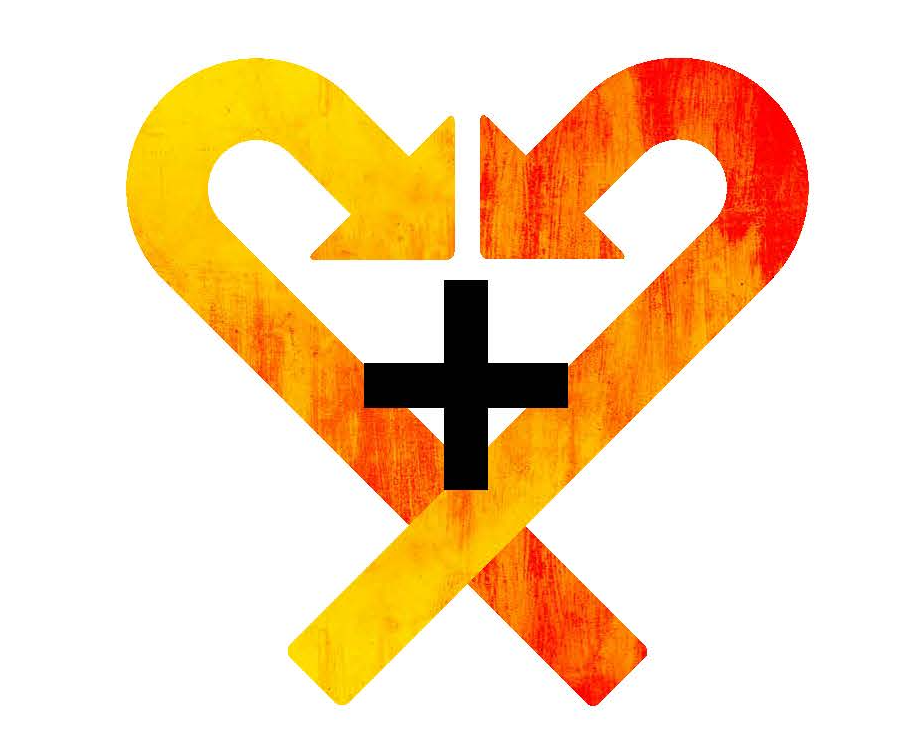 Illustration of arrows folded into a heart.